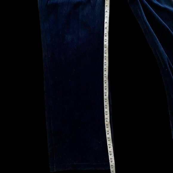 EUC Ralph Lauren Womens XL Blue Velour Pants w Pockets Pull On 39x31, $85 - Picture 5 of 7